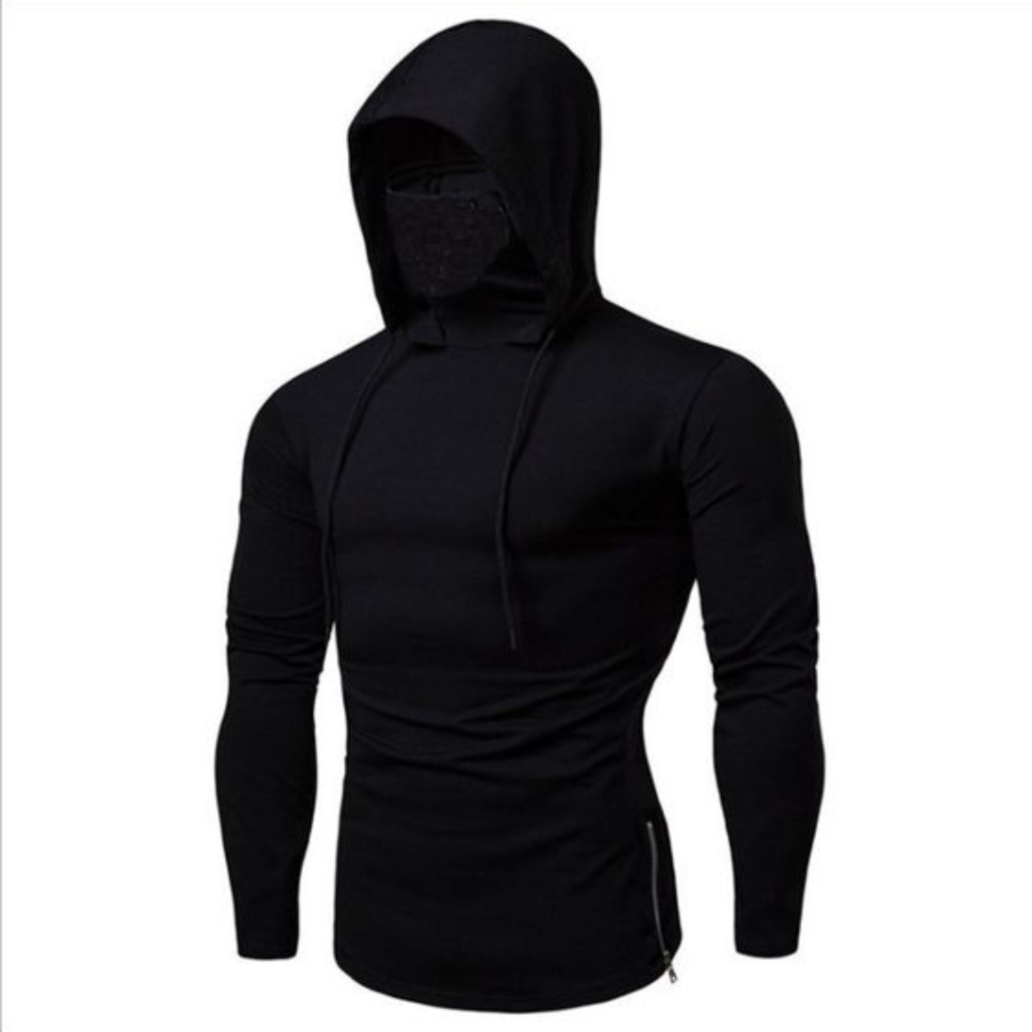 New Black Ninja Balaclava Zipper Hoodies For Men| Ninja Hoodie