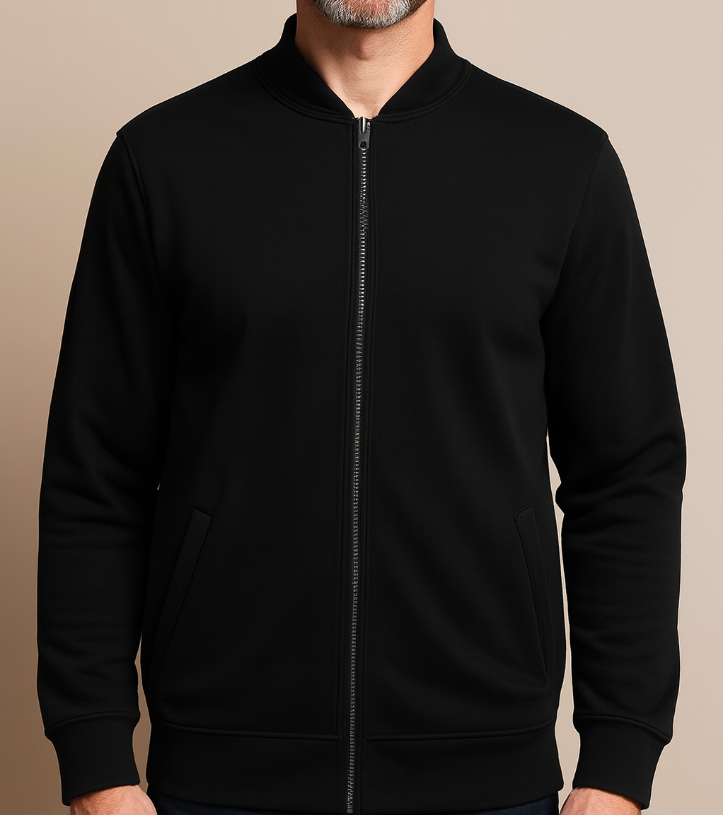 Premium Men’s Zipper Jacket – French Fleece Fabric | Smart, Comfortable & Easy Wash Winter Wear