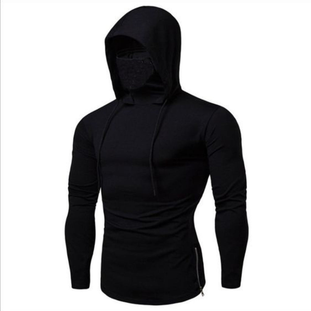 New Black Ninja Balaclava Zipper Hoodies For Men| Ninja Hoodie
